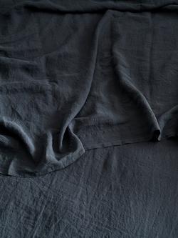 Bedfolk 100% Linen Flat Sheets, Ink