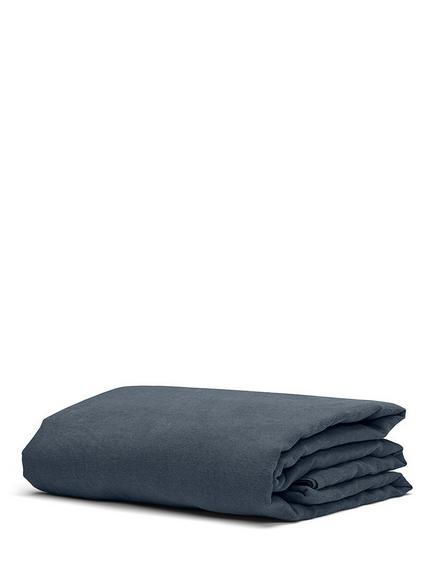 Bedfolk Pure Linen Flat Sheets - view 2, Ink