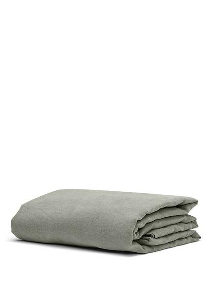 Bedfolk Pure Linen Flat Sheets - view 2, Moss