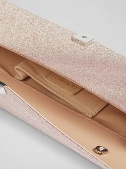 L.K.Bennett Lucille Chain Strap Envelope Clutch Bag, Lipstick Pink - view 2, Lipstick Pink