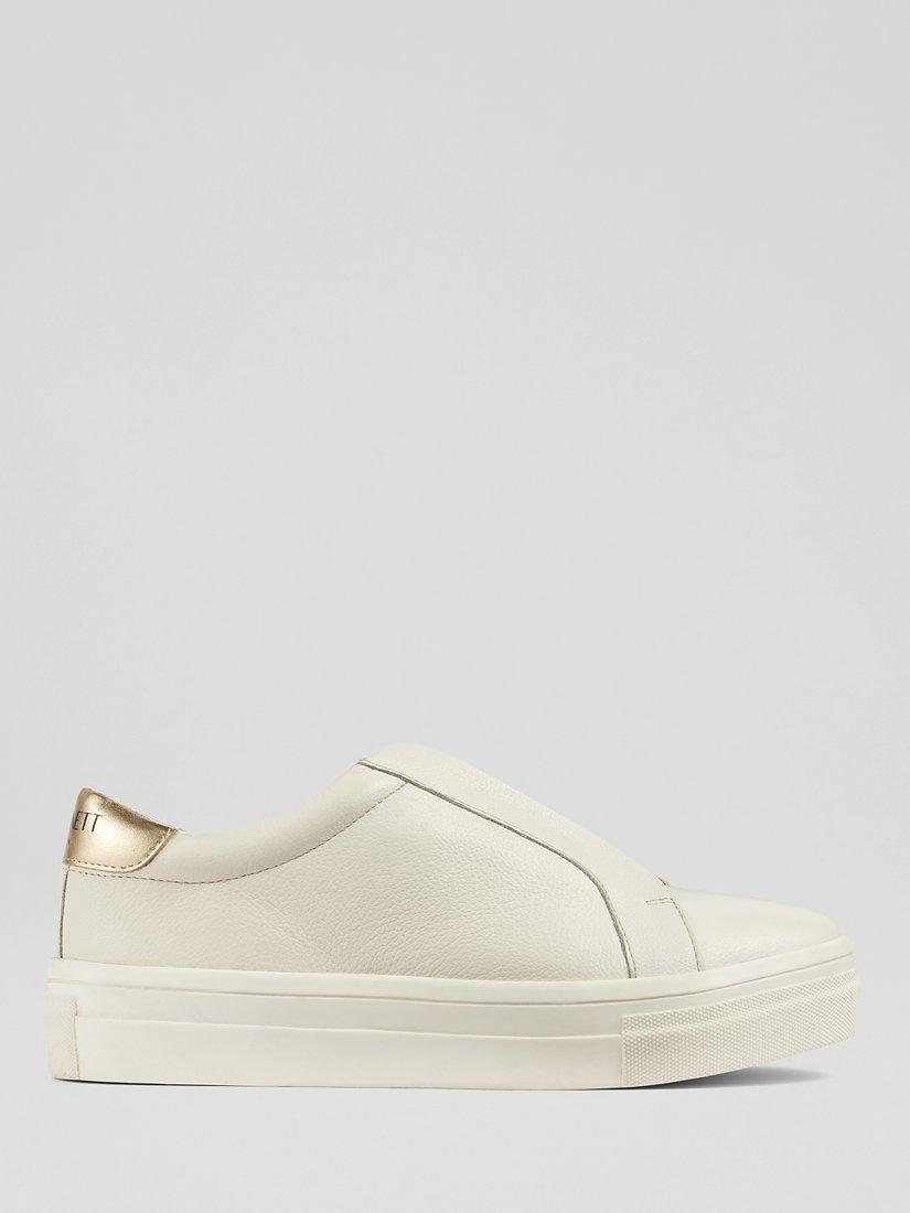 L.K.Bennett Joy Leather Chunky Sole Trainers, Whi-white, 7