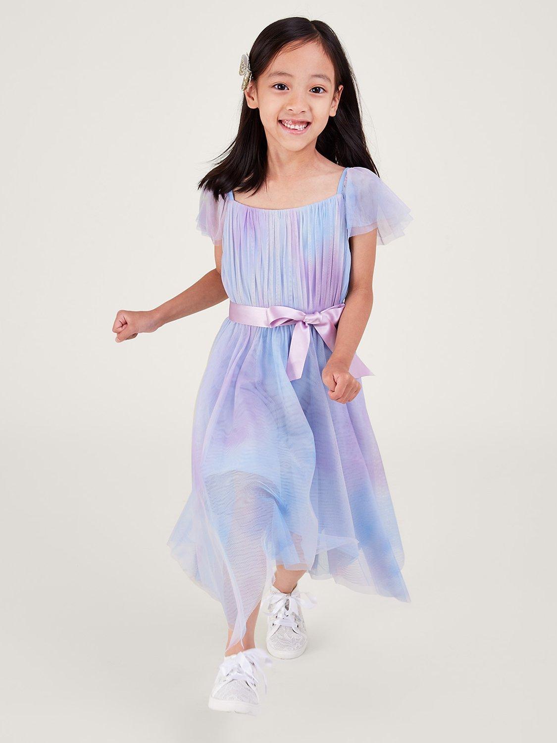 Monsoon Kids' Theodora Ombre Tulle Dress, Multi