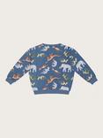 Monsoon Baby Glow in the Dark Dinosaur Print Sweatshirt, Blue