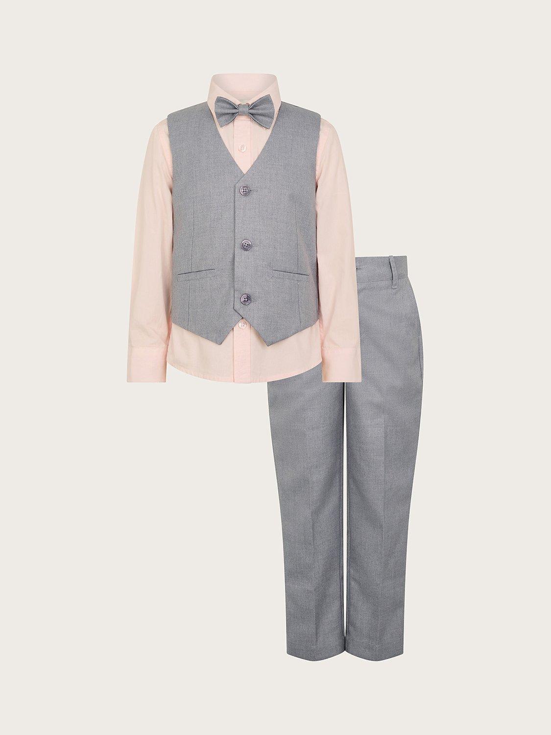 Product image 1 of 3, which shows Monsoon Kids' Four Piece Suit, Grey, 8 years