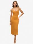 Superdry Jersey Open Back Dress, Heritage Ochre