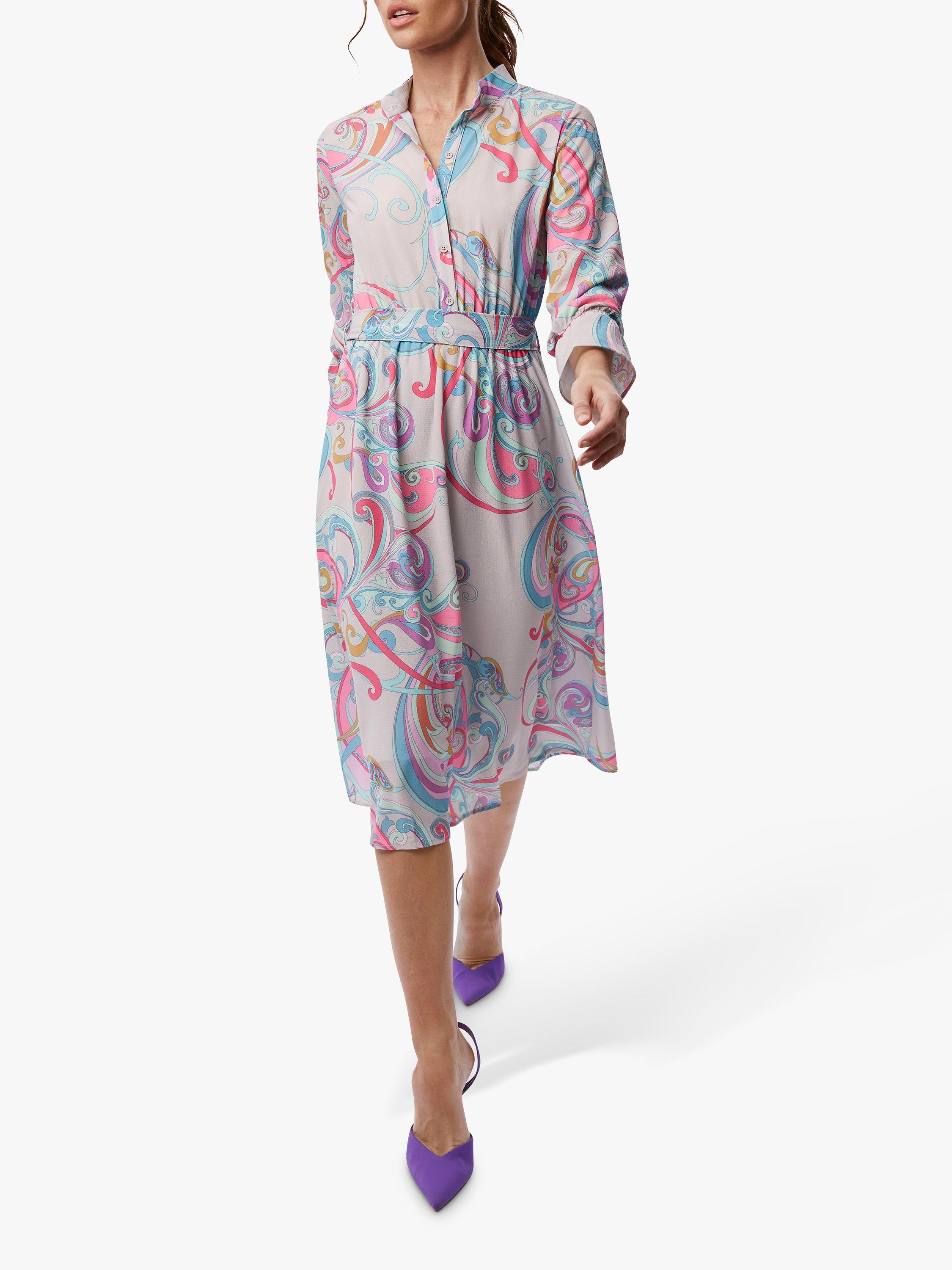 James Lakeland Printed Midi Dress, Grey Multicolour