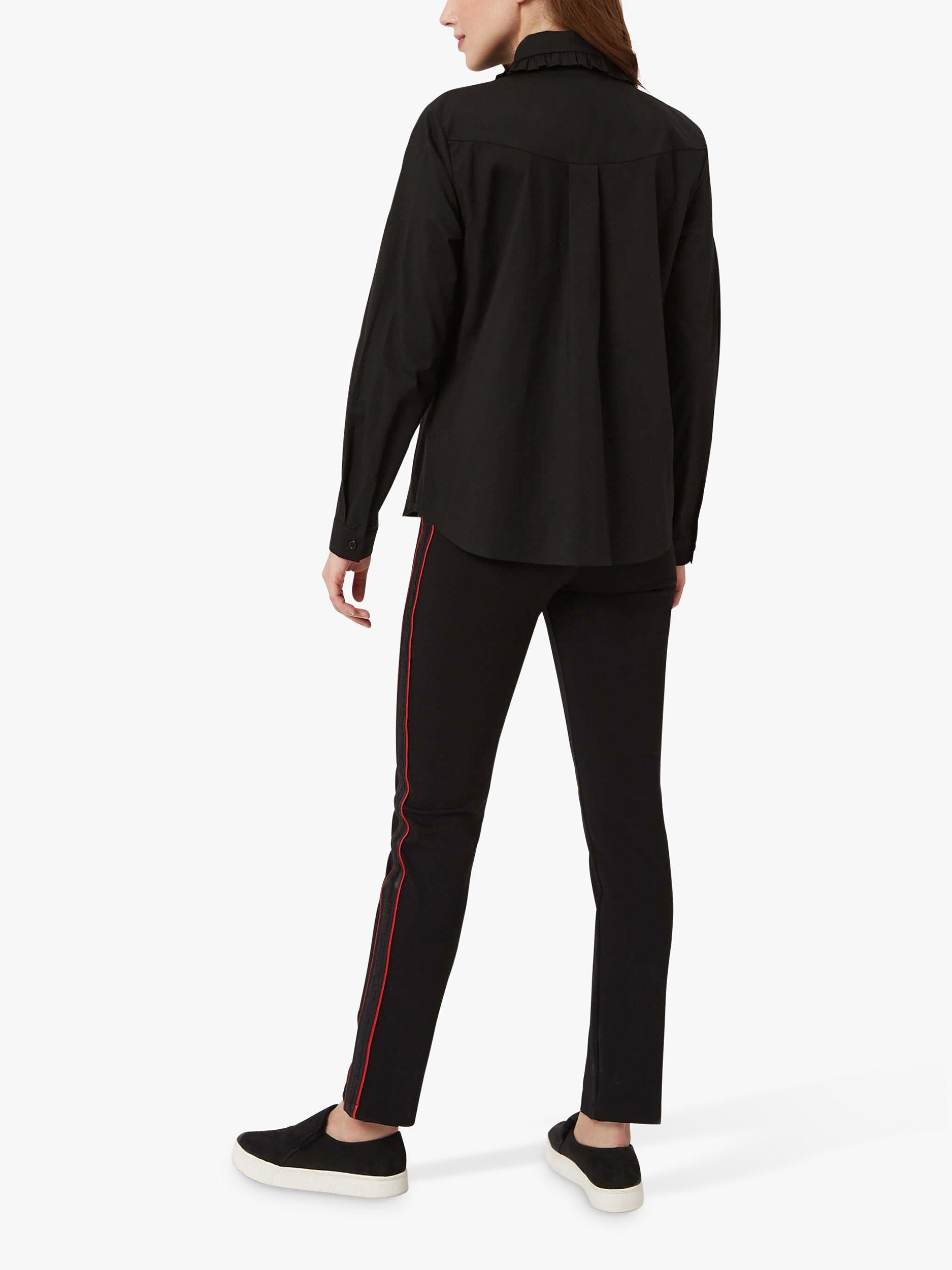 Product image 2 of 4, which shows James Lakeland Poplin Ruffle Shirt, Black, 8
