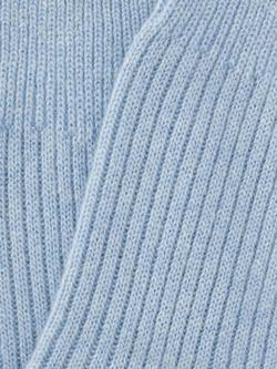 John Lewis Cashmere Rich Bed Socks, Caramel - view 2, Pale Blue