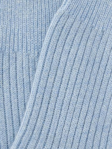 John Lewis Cashmere Rich Bed Socks, Caramel - view 2, Pale Blue