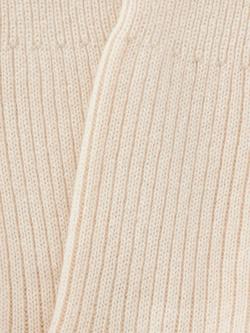 John Lewis Cashmere Rich Bed Socks, Caramel - view 2, Ivory