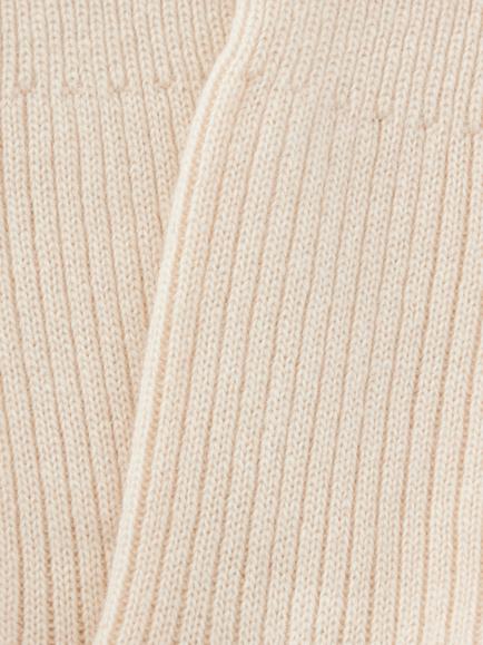 John Lewis Cashmere Rich Bed Socks, Caramel - view 2, Ivory