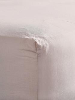 Bedfolk Relaxed Cotton Standard Fitted Sheets, Rose