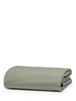 Bedfolk Relaxed Cotton Deep Fitted Sheet - view 2, Moss