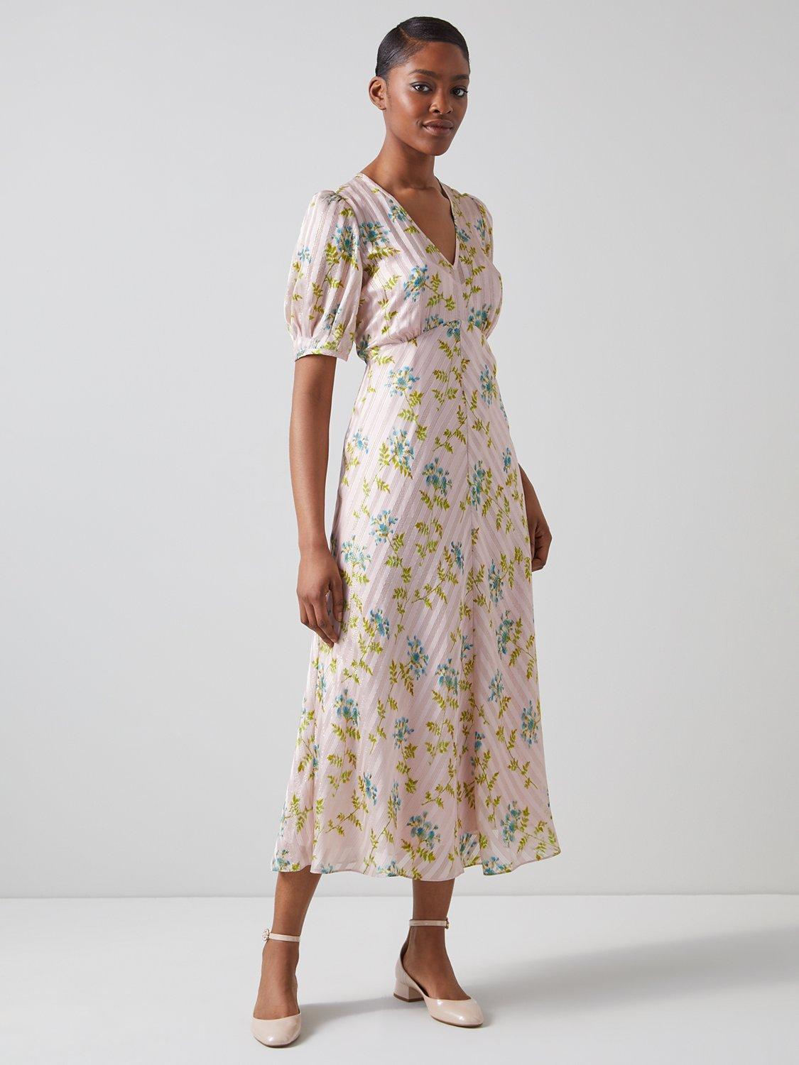 L.K.Bennett Leith Silk Mix Dress, Multi, Multi
