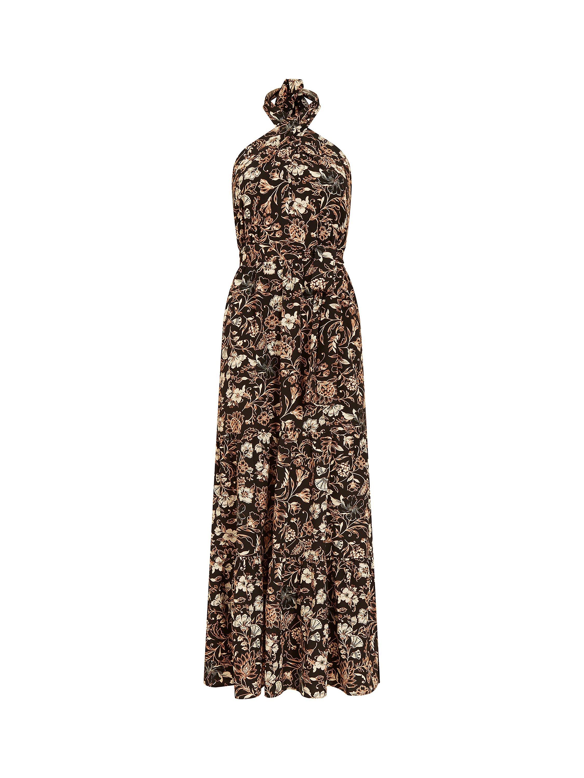 Product image 5 of 5, which shows Yumi Batik Floral Maxi Dress, Black, 16
