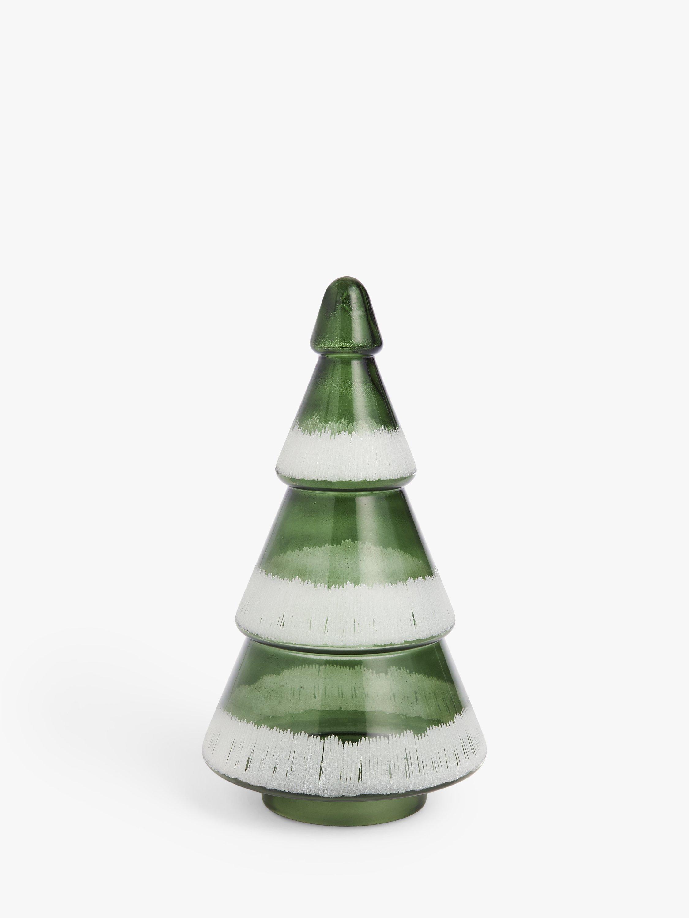 Nkuku Anara Glass Christmas Tree, Green, Large