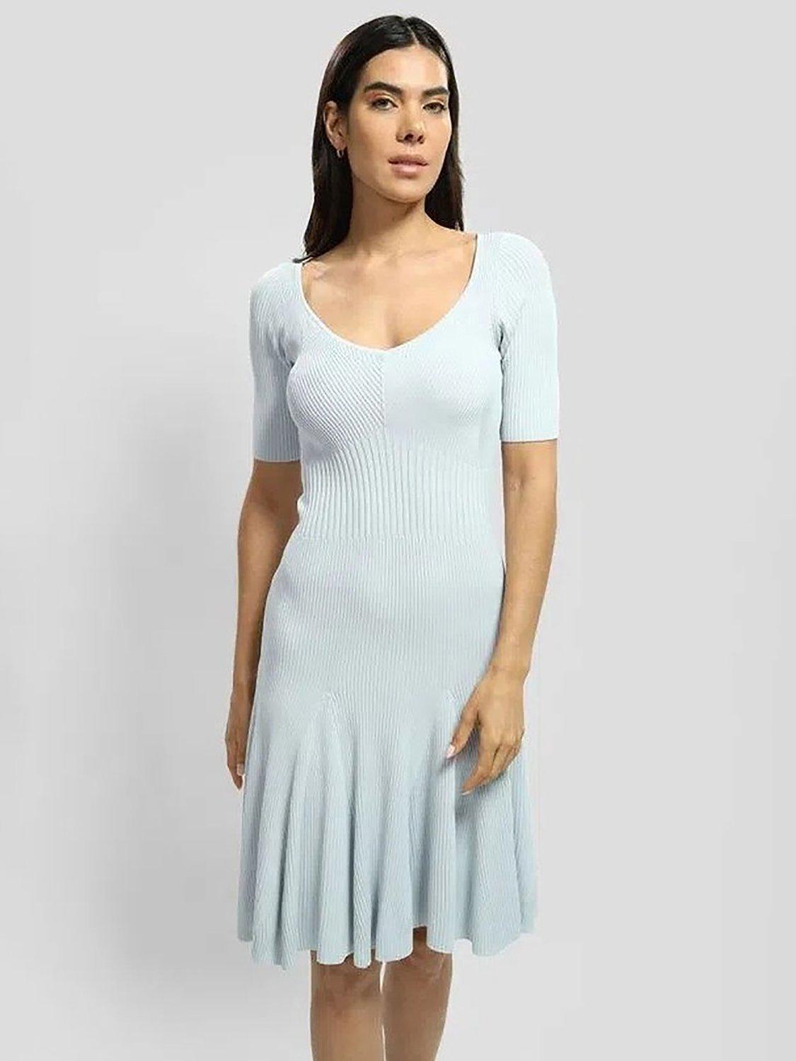 GUESS Julie Sweetheart Flared Dress, Helium