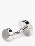 BOSS Simony Round Enamel Insert Cufflinks, Black/Silver