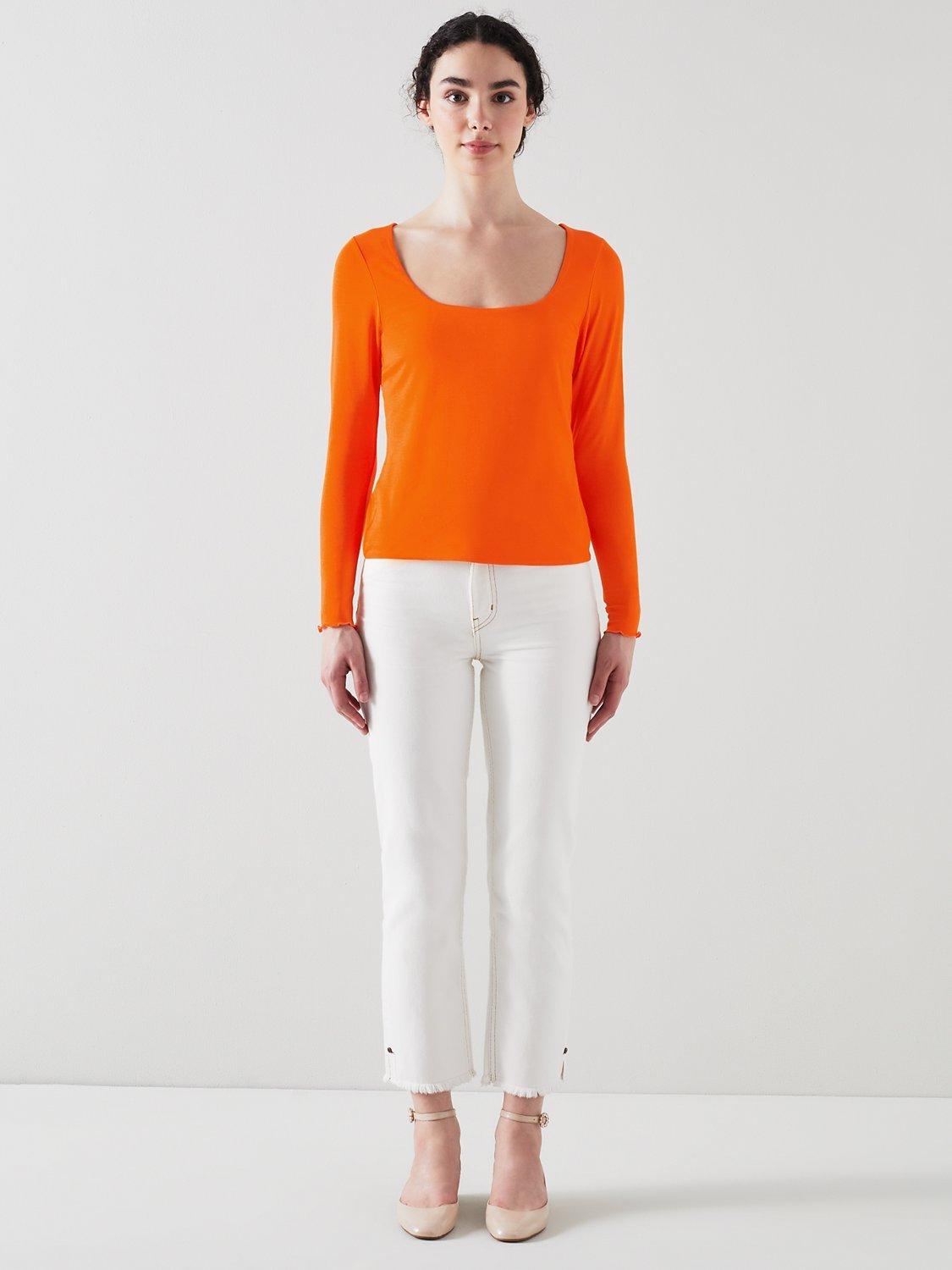 L.K.Bennett May Jersey Top, Orange
