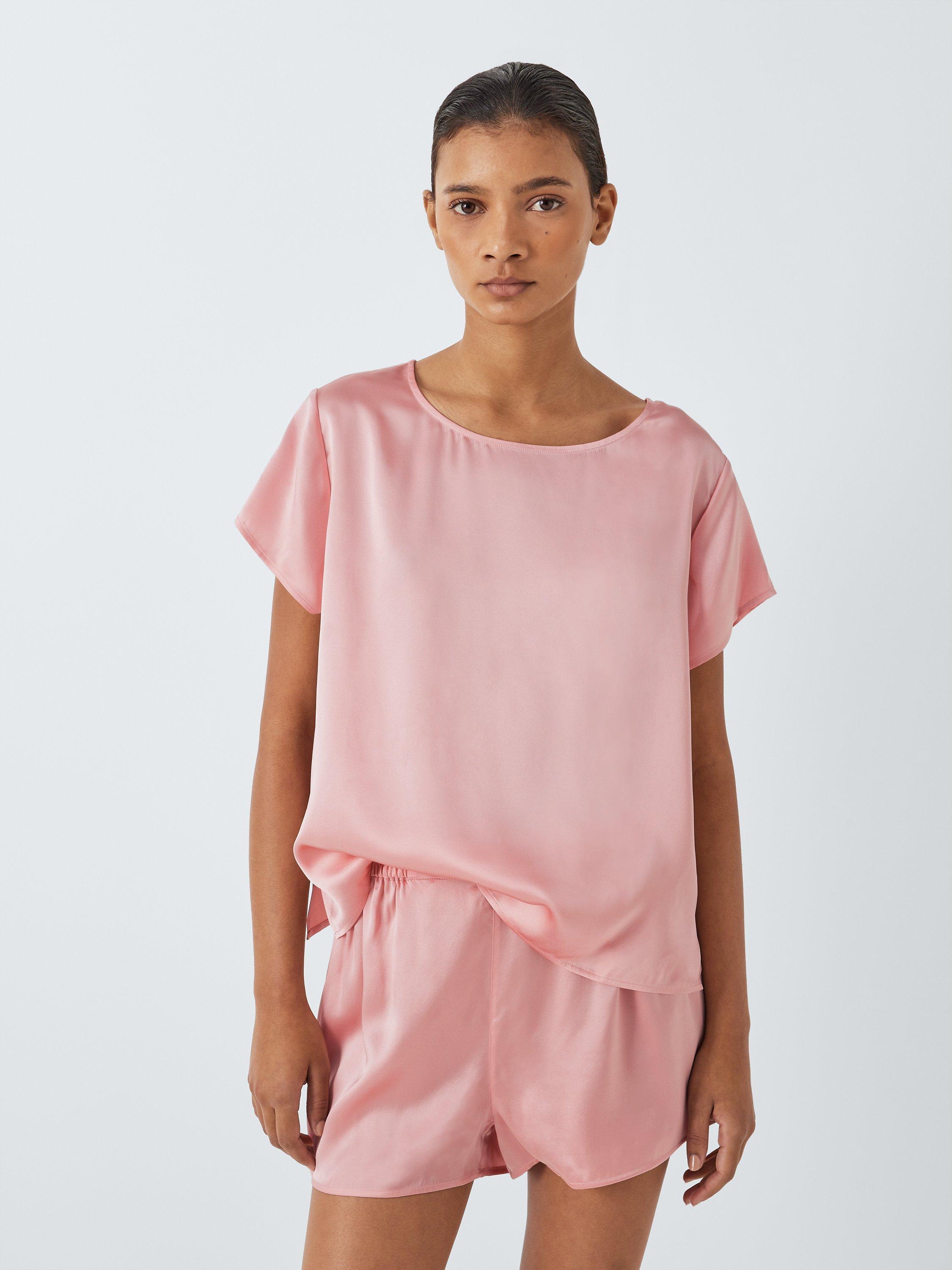 John Lewis Silk Shorty Pyjama Set, Blush