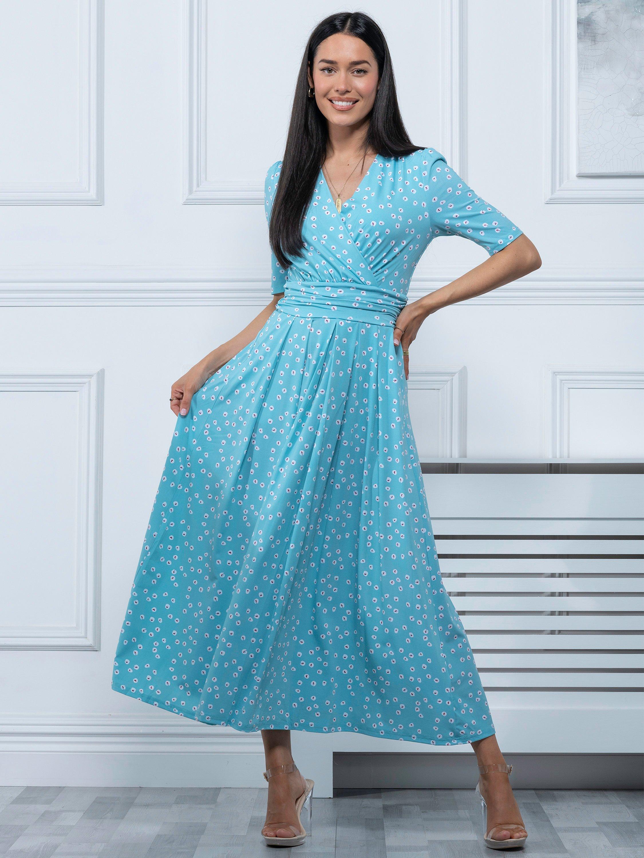 Jolie Moi Lyanna Wrap Front Maxi Dress, Green