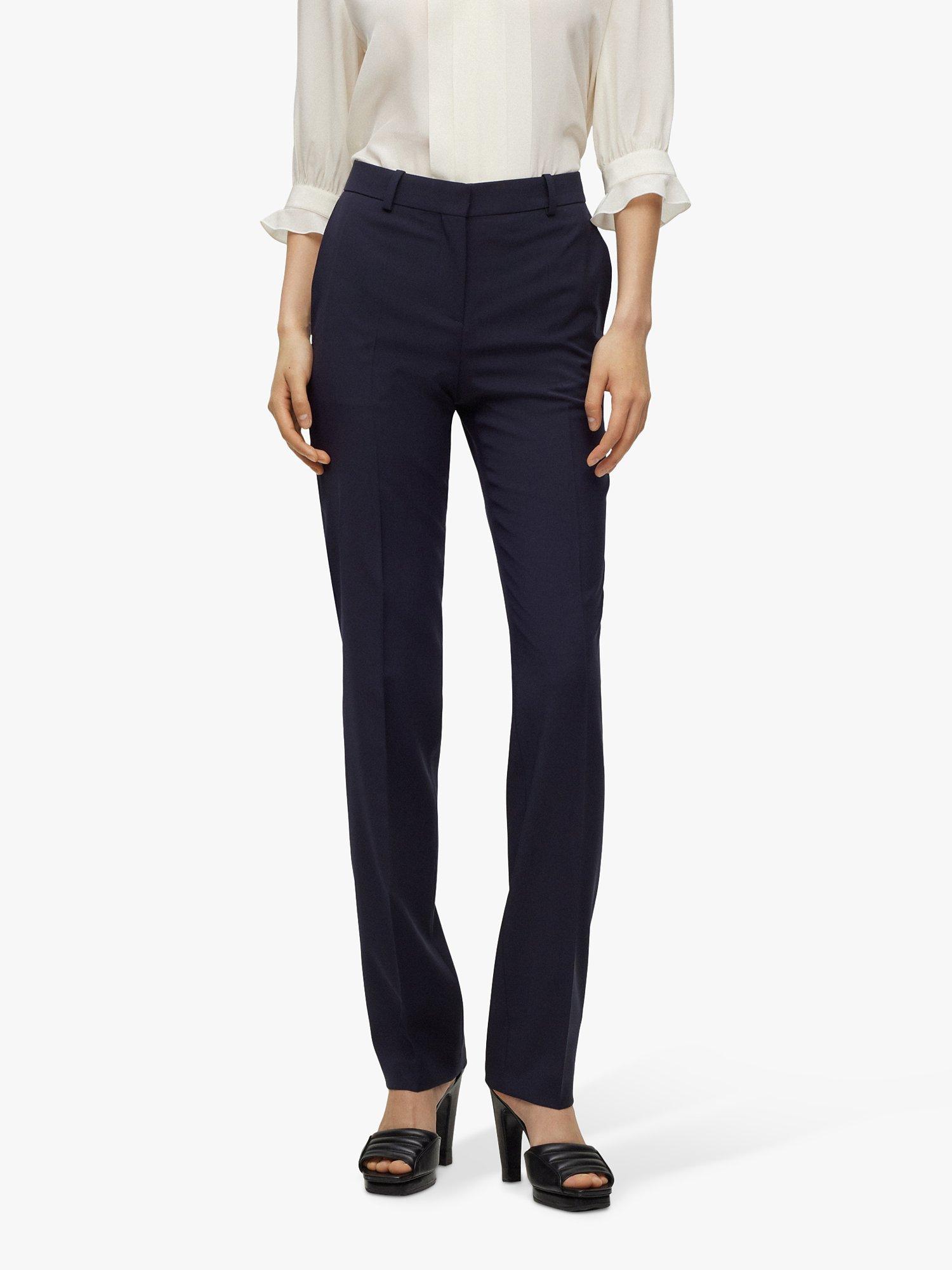 HUGO BOSS Tameah Wool Trousers, Navy