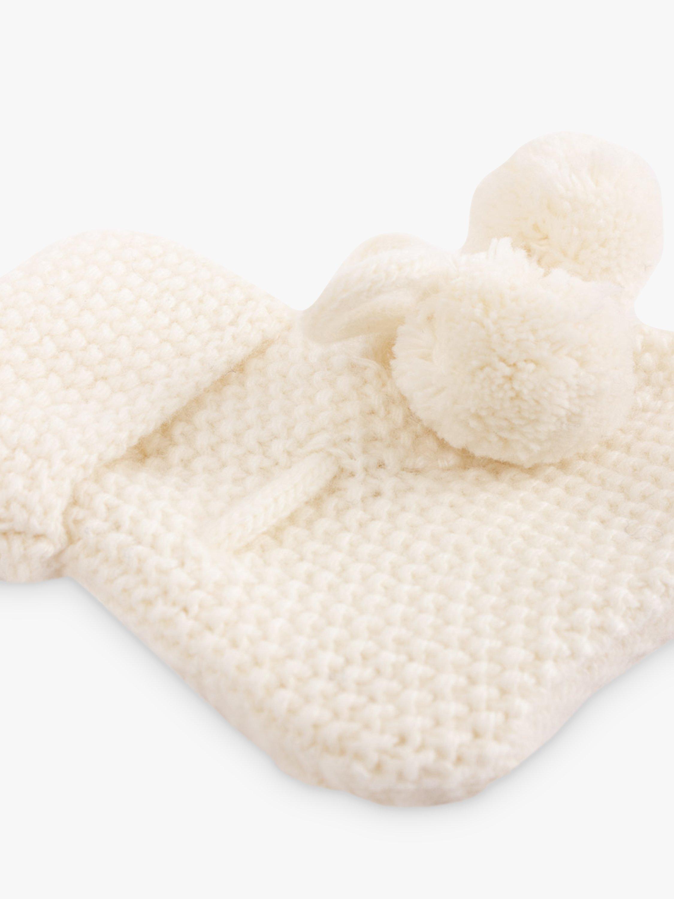 Product image 2 of 3, which shows Trotters Baby Wool Blend Little Booties, Off-white, One Size