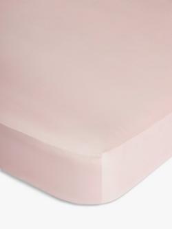 John Lewis Temperature Balancing Cotton 400 Thread Count Deep Fitted Sheet, Pale Pink