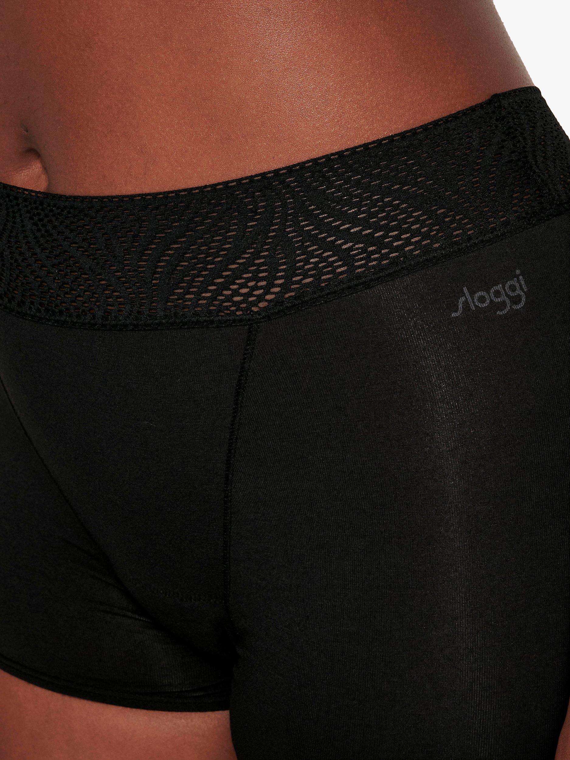 Product image 4 of 7, which shows sloggi High Absorbency Shorts Period Knickers, Pack of 2, Black, XS