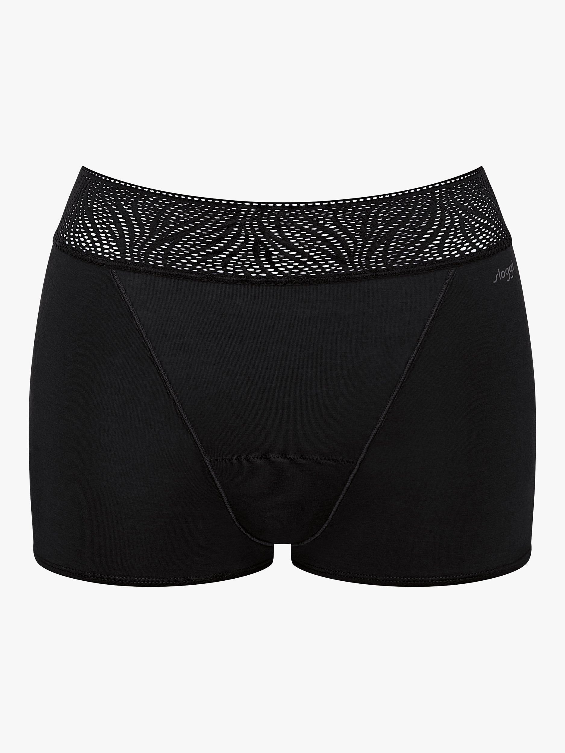 Product image 6 of 7, which shows sloggi High Absorbency Shorts Period Knickers, Pack of 2, Black, XS