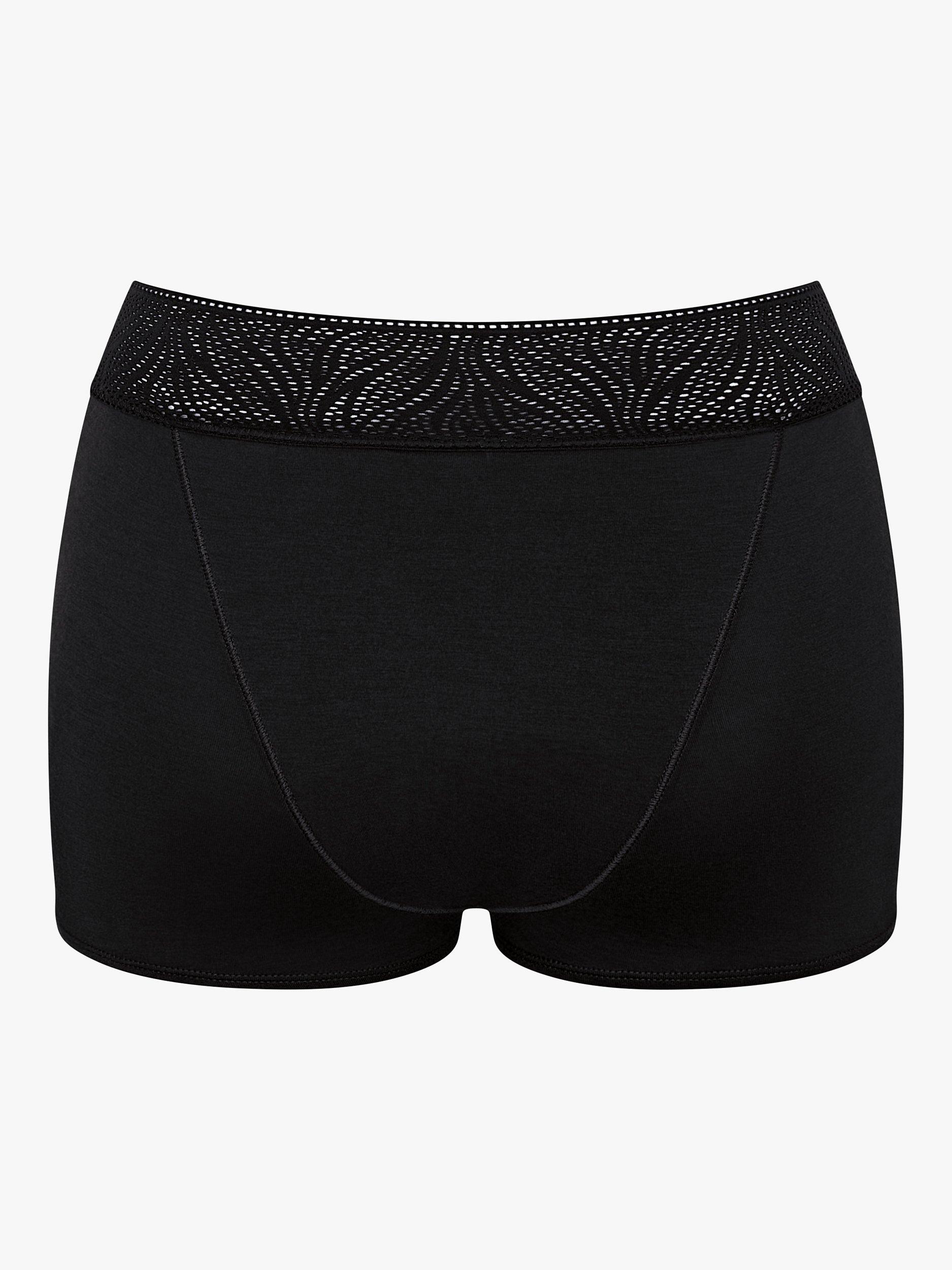 Product image 7 of 7, which shows sloggi High Absorbency Shorts Period Knickers, Pack of 2, Black, XS