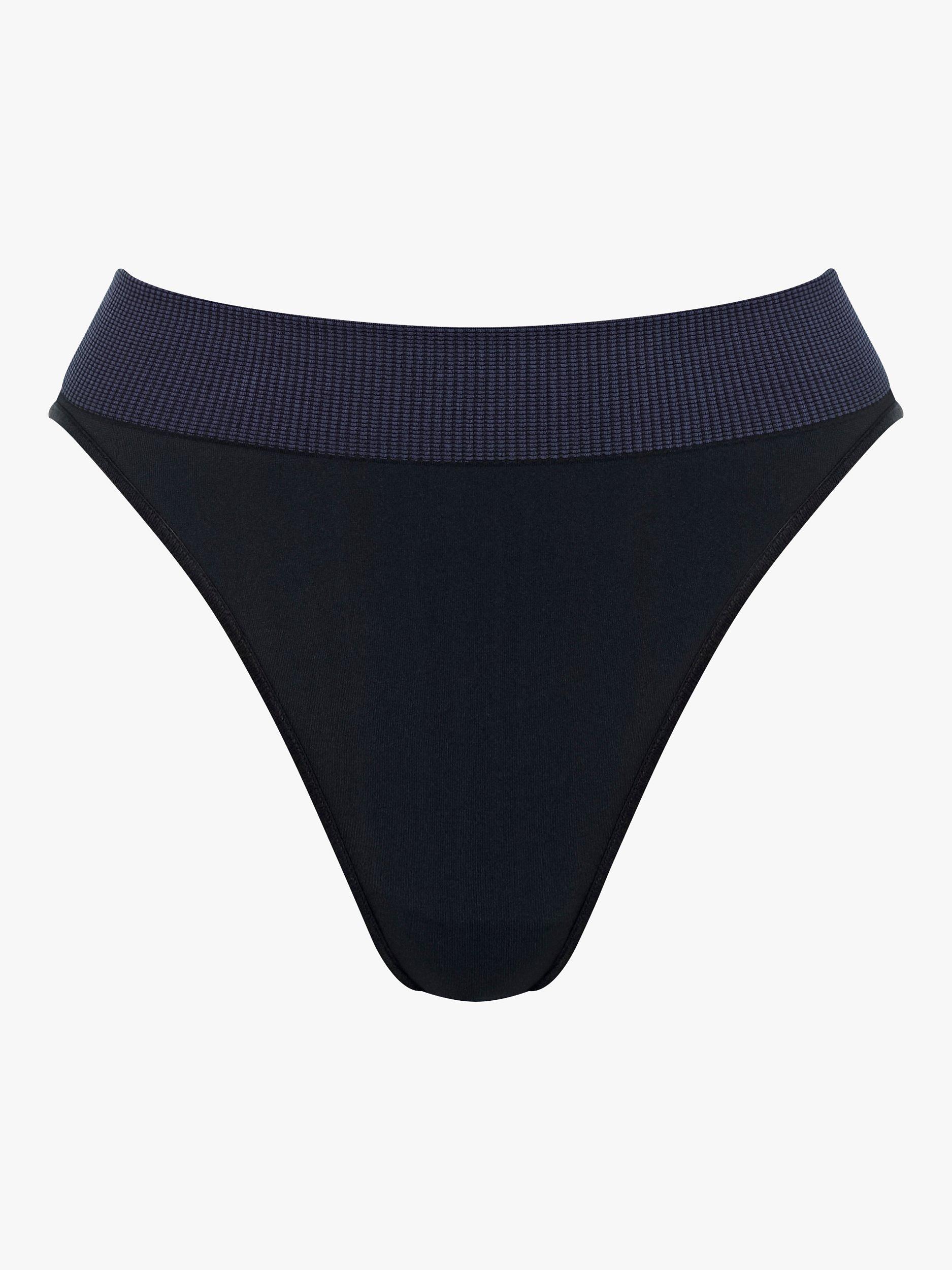 Product image 5 of 6, which shows sloggi EVER Infused Aloe Vera High Leg Briefs, Black, XL