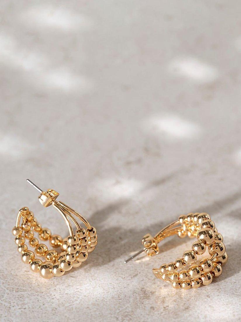 Mint Velvet Triple Layer Beaded Earrings