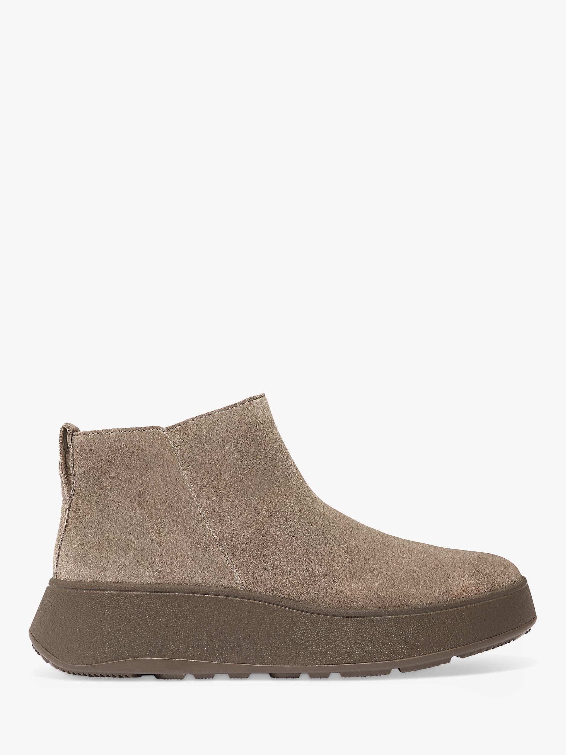 FitFlop Suede Flatform Ankle Boots, Minky Grey