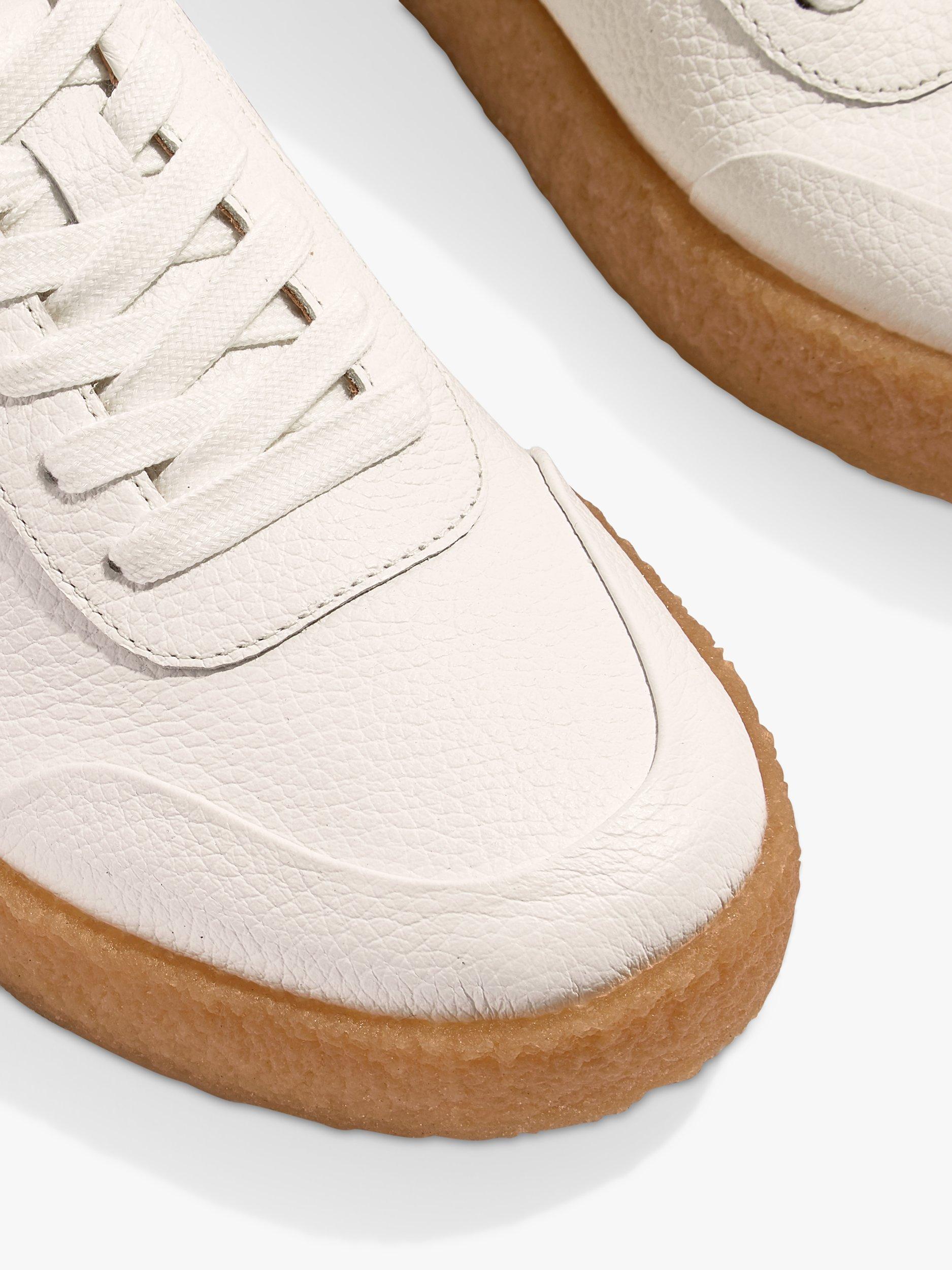 Product image 3 of 4, which shows FitFlop Rally Crepe Leather Trainers, Urban White, 7