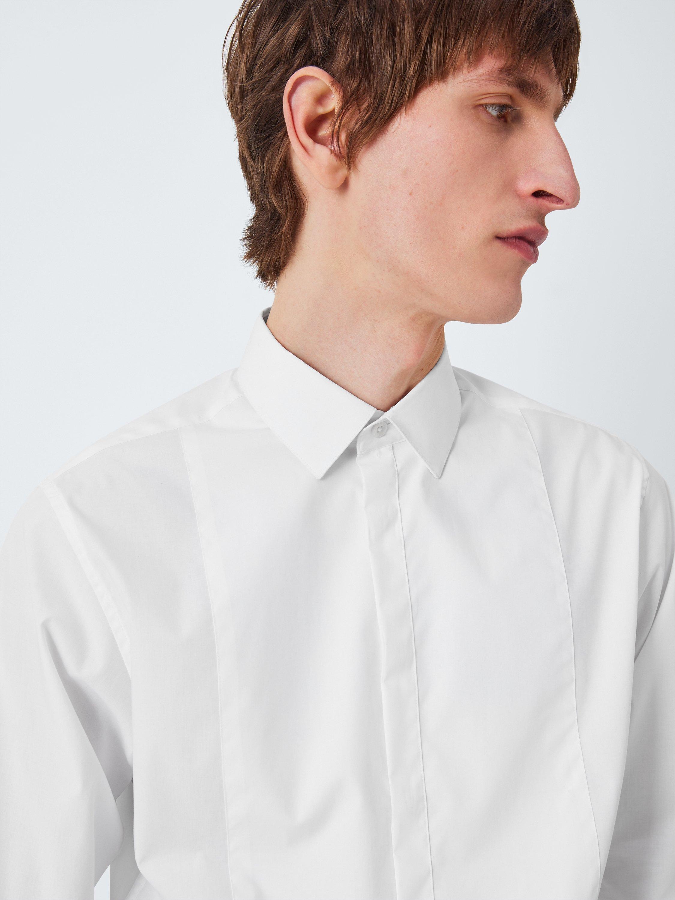 John Lewis Poplin Dinner Shirt, White, 14.5R