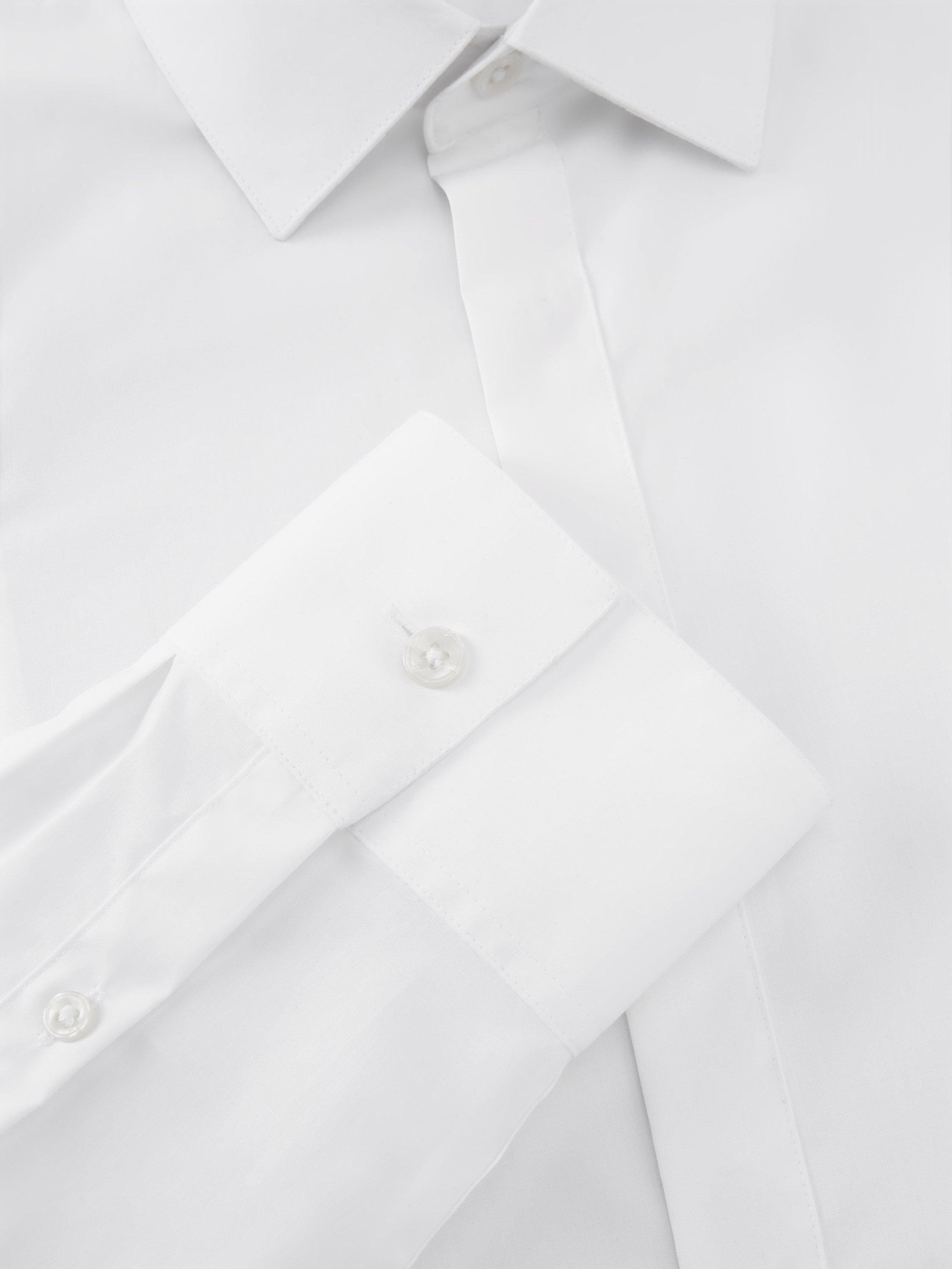 John Lewis Poplin Dinner Shirt, White, 14.5R