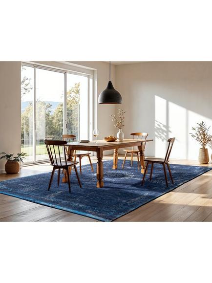 Louis De Poortere Medallion Rug - view 2, Blue