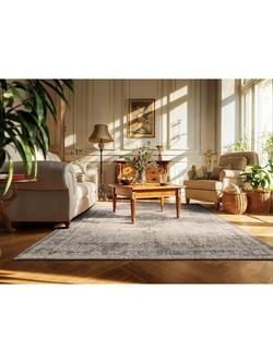 Louis De Poortere Medallion Rug - view 2, Grey