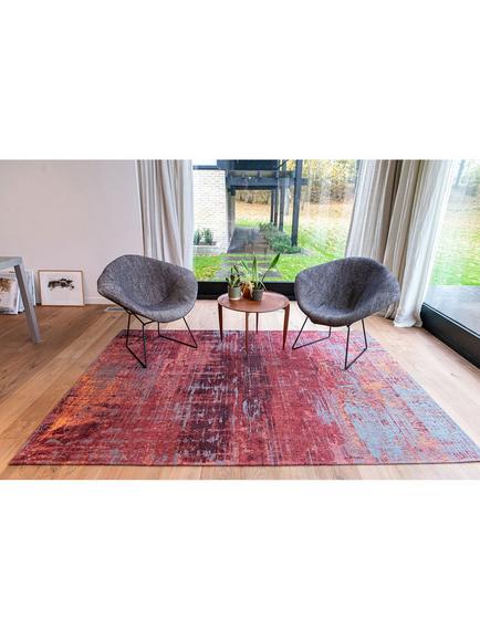 Louis De Poortere Streaks Rug - view 2, Mid Red