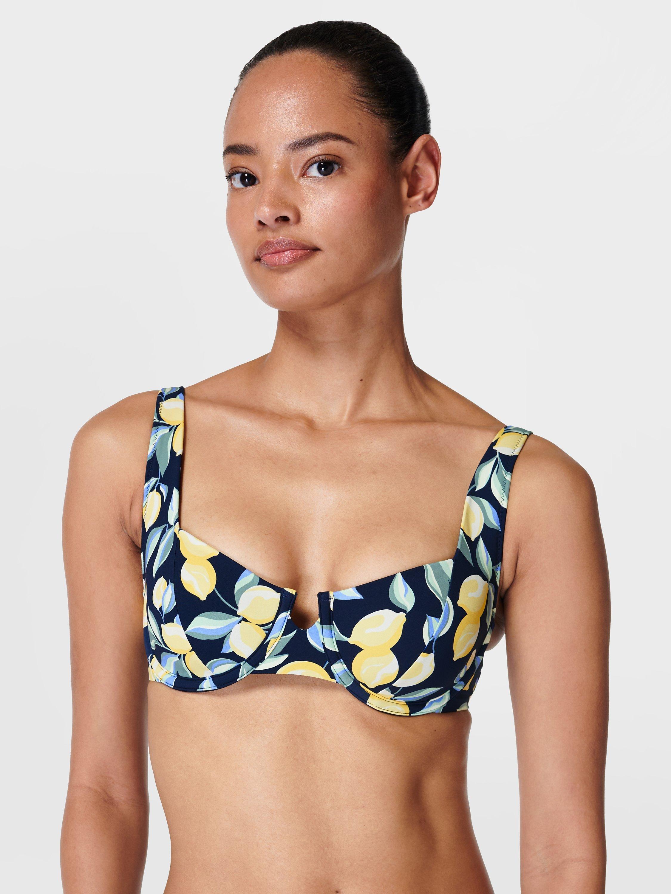 Sweaty Betty Laguna Underwired Bikini Top, Blue Lemon Tree