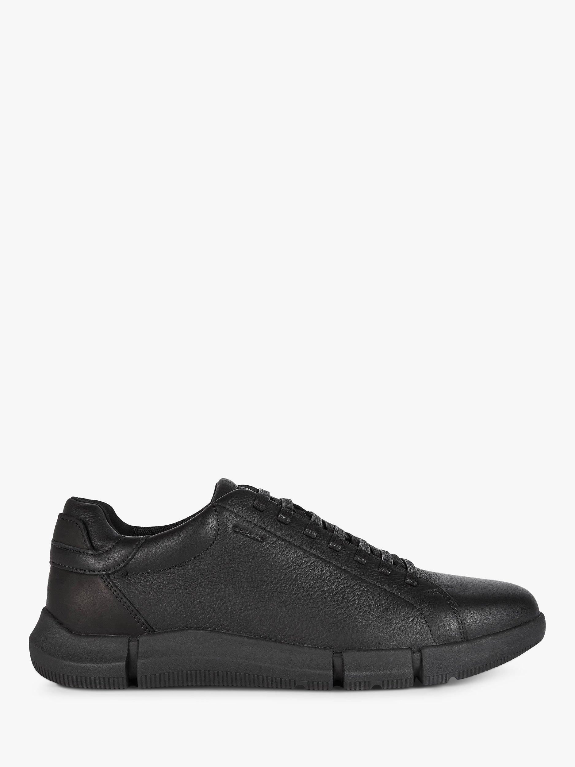 Geox Adacter Wide Fit Leather Lace Up Trainers
