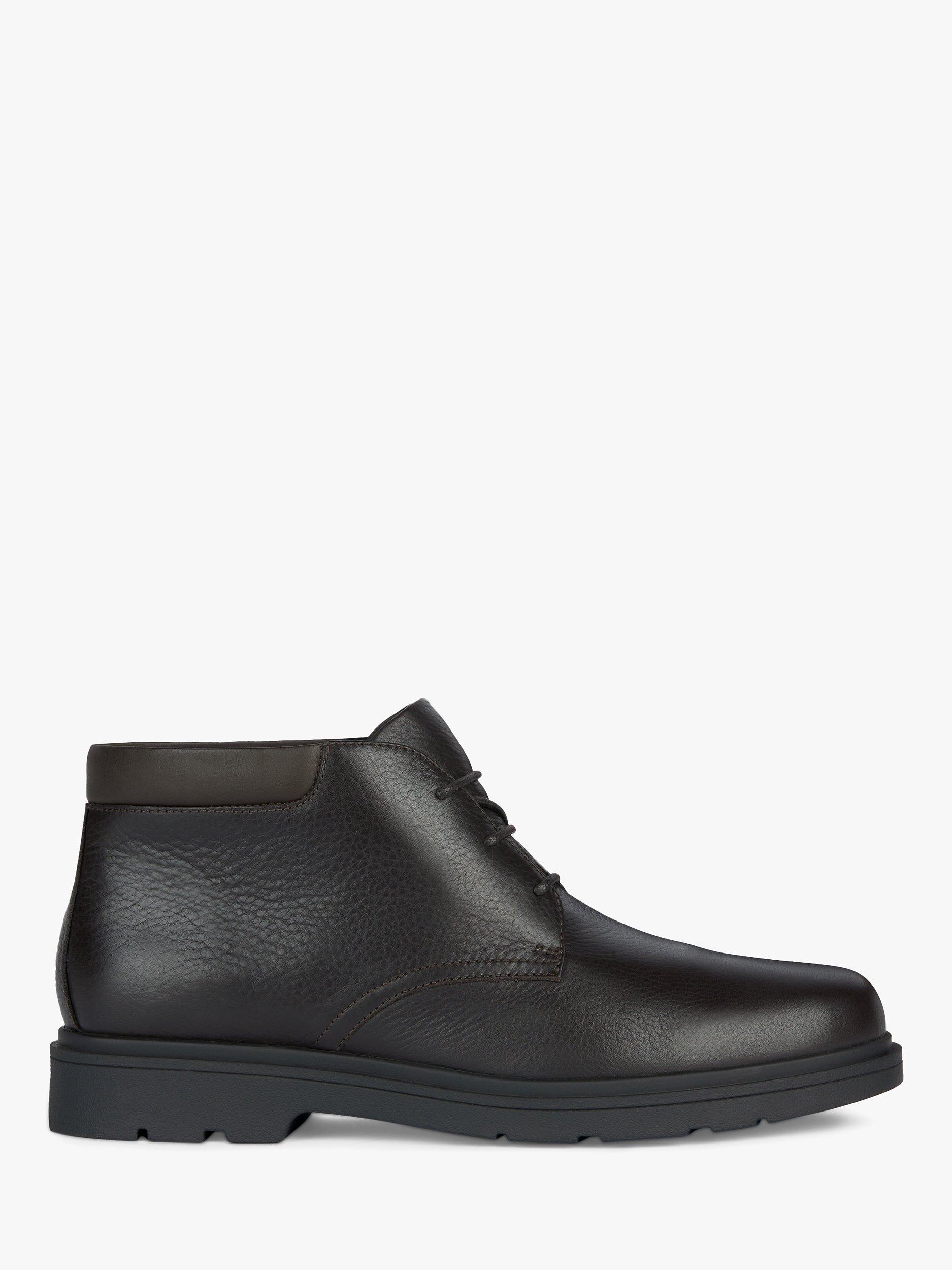 Geox Wide Fit Spherica EC1 Leather Ankle Boots, Coffee