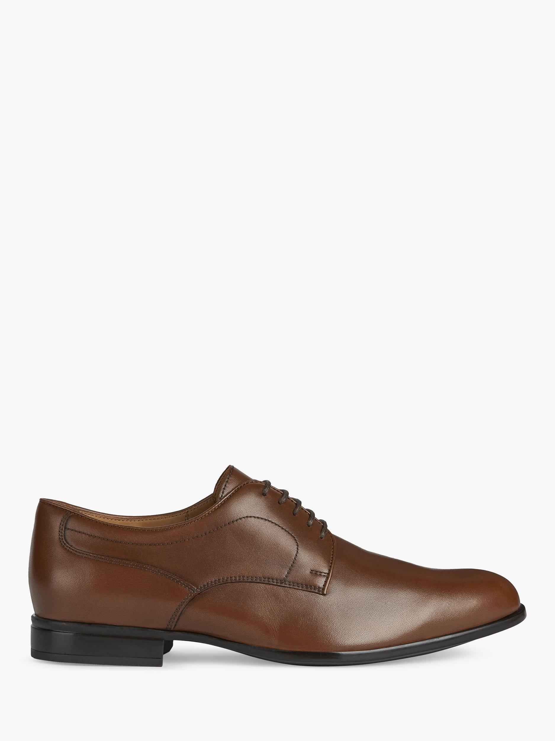Geox Iacopa Wide Fit Leather Oxford Shoes, Cognac