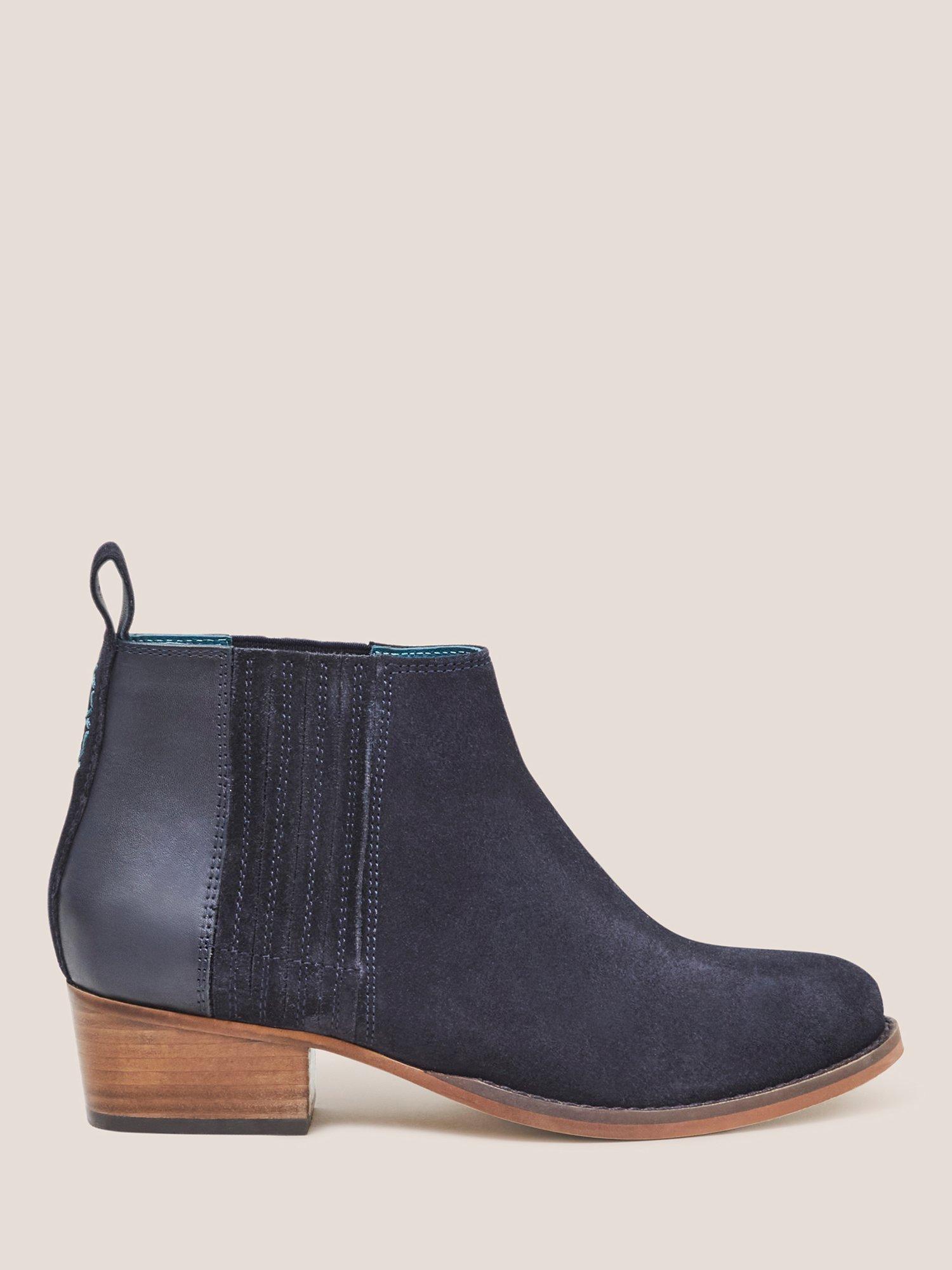 White Stuff Winona Suede Ankle Boots, Navy