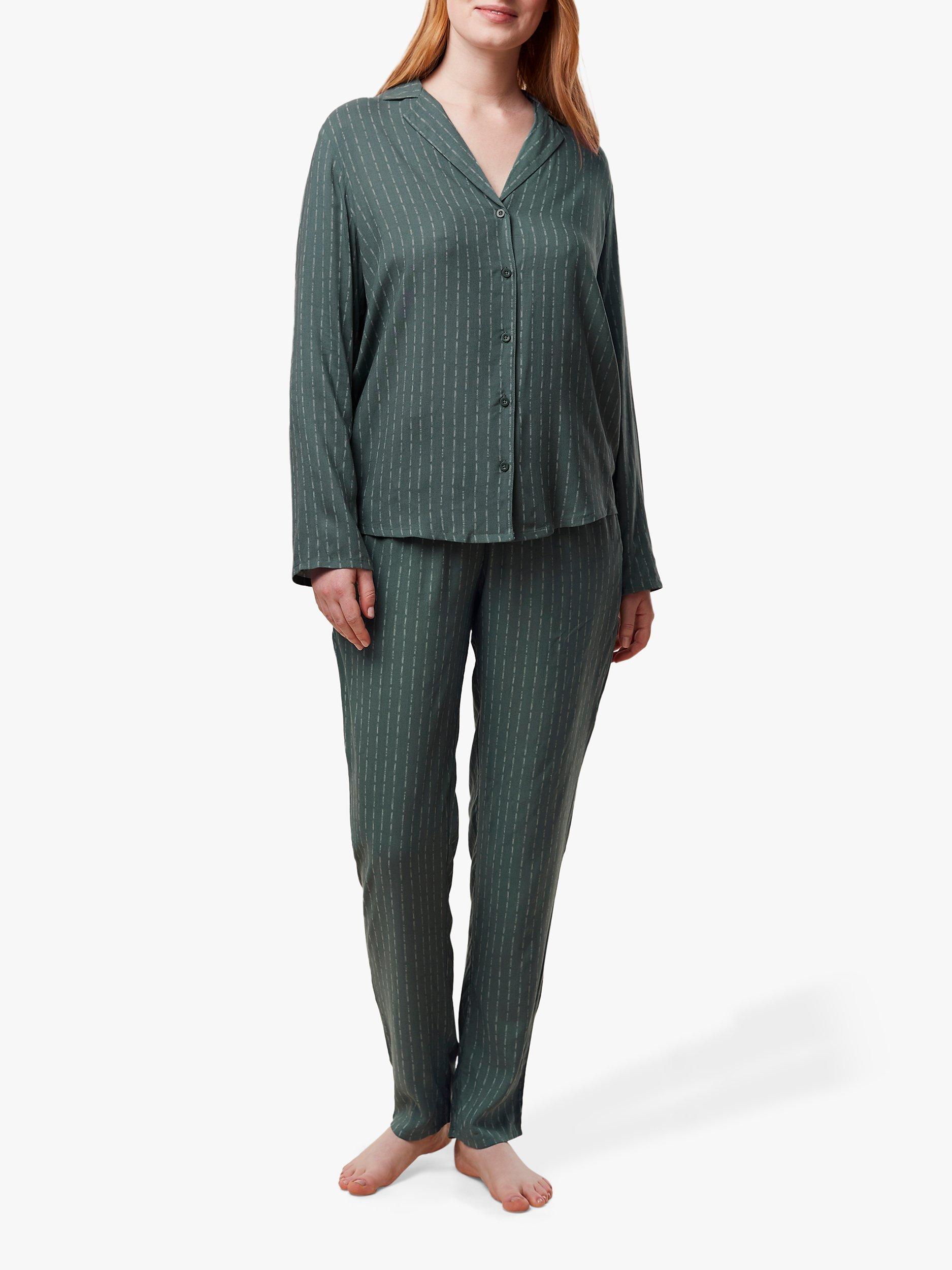 Product image 1 of 5, which shows Triumph Boyfriend Fit Lounge Set, Green - Dark Comb, 8