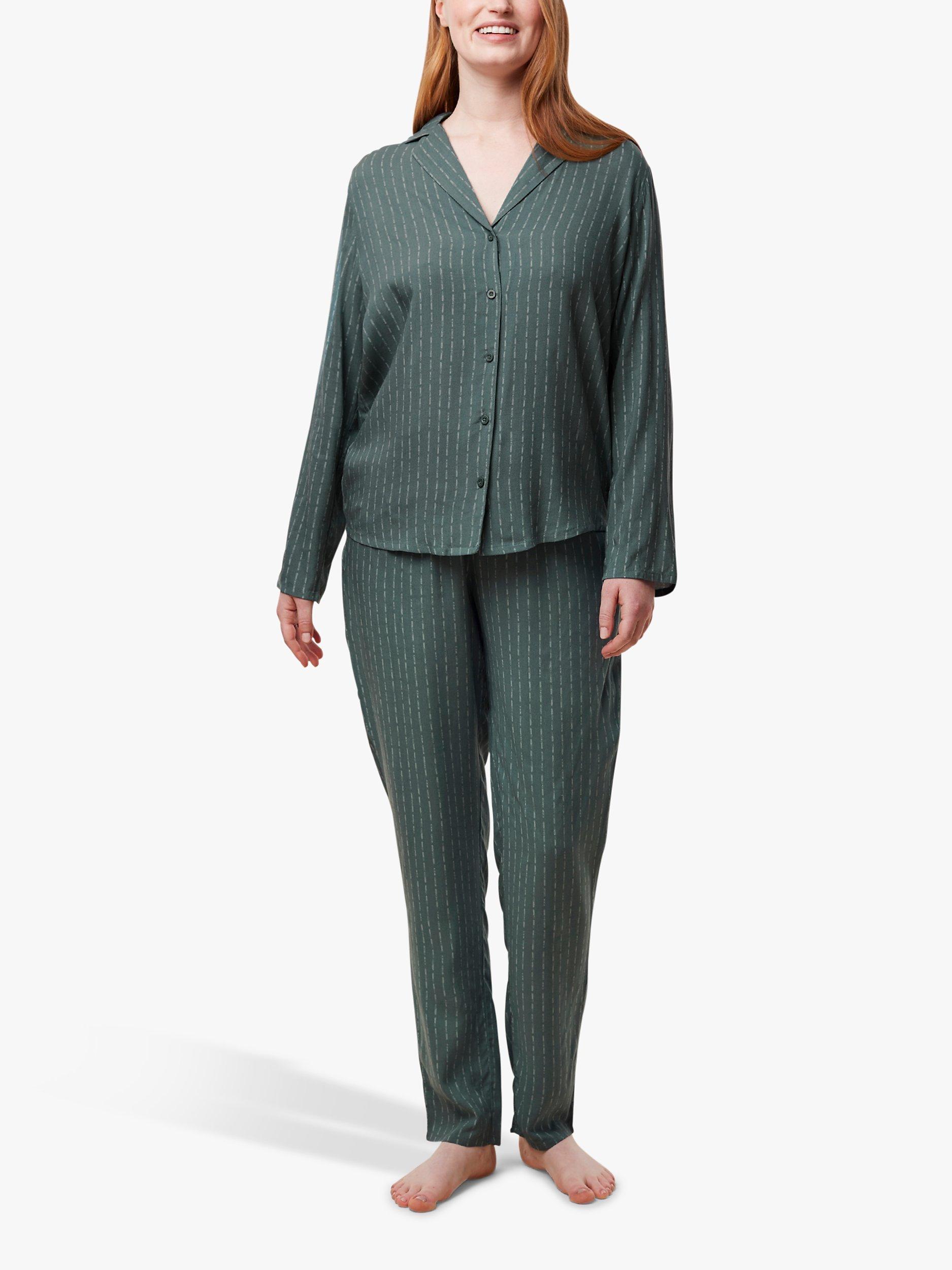 Product image 3 of 5, which shows Triumph Boyfriend Fit Lounge Set, Green - Dark Comb, 8