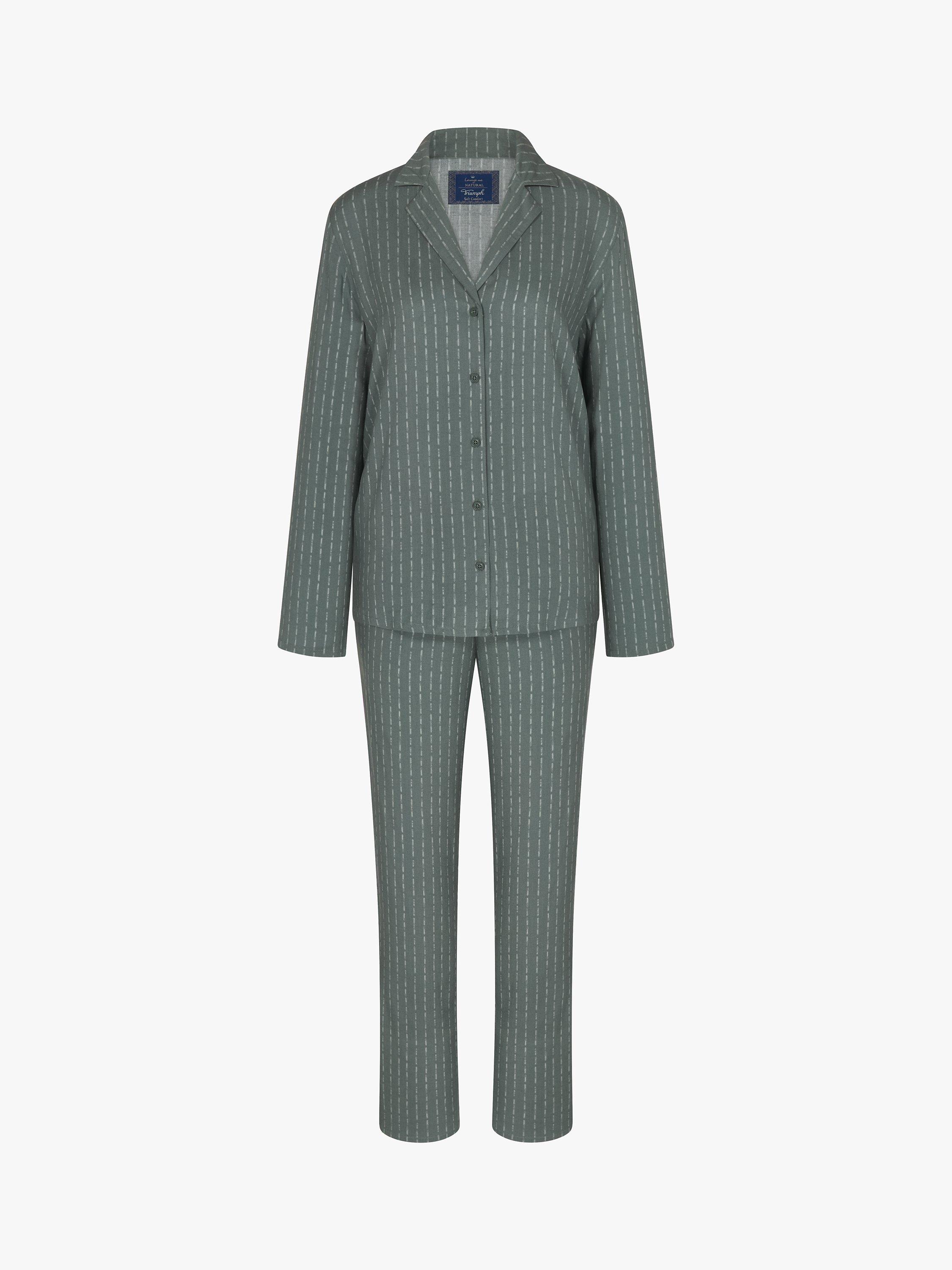 Product image 5 of 5, which shows Triumph Boyfriend Fit Lounge Set, Green - Dark Comb, 8