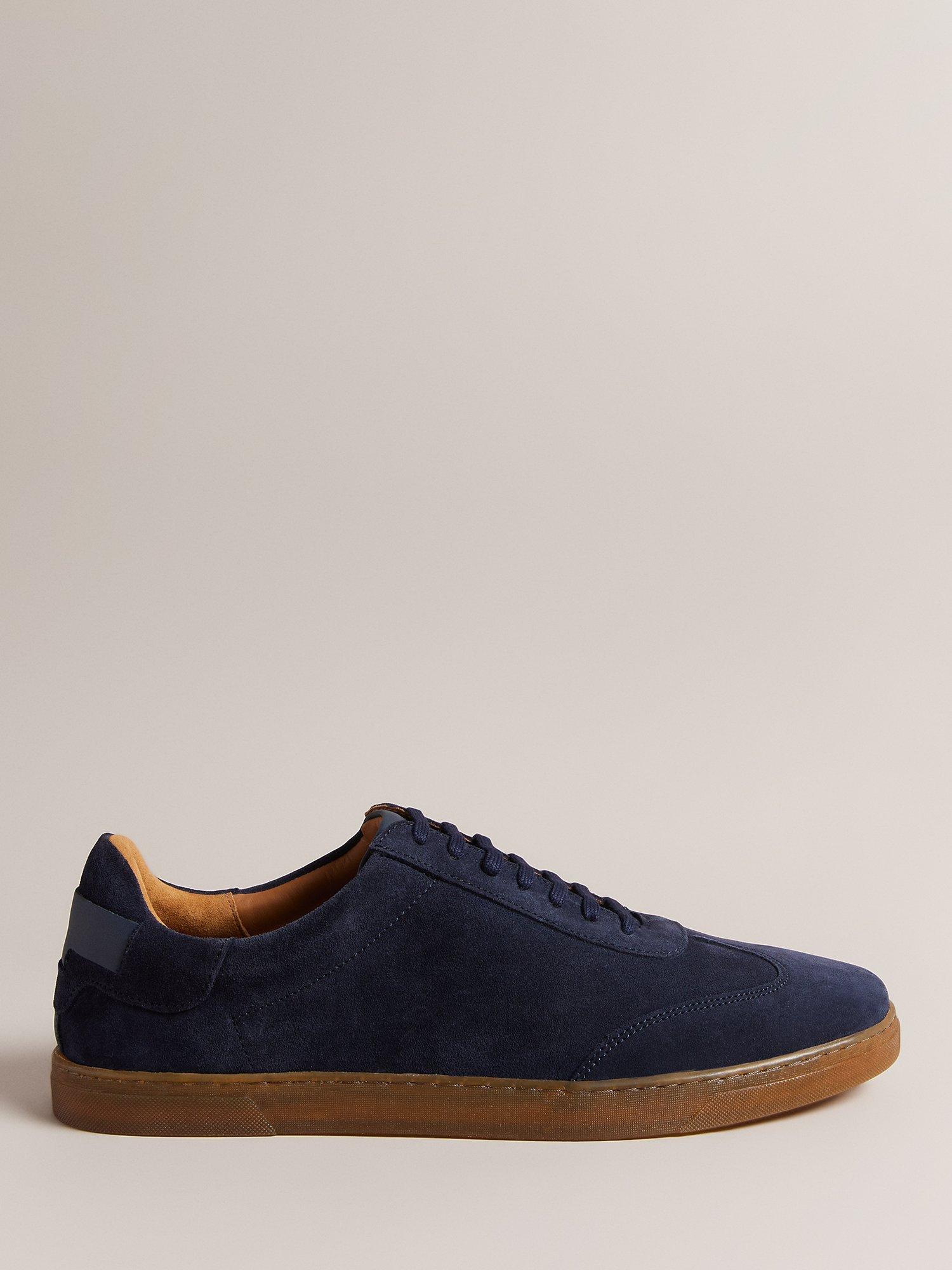 Ted Baker Evrens Suede Trainers, Blue Navy