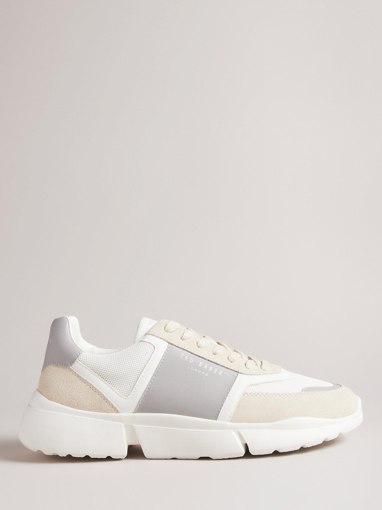 Ted Baker Cecyle Leather And Suede Trainers, Grey Mid